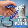 Stainless Steel Fishing Pliers with Line Cutters & Curved Nose